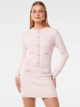 Forever New Louise Boucle Knit Cardigan, Soft Pink