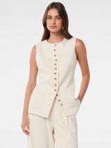 Reiss Millie Waistcoat, Cream