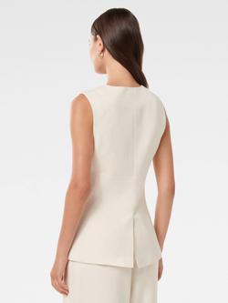 Forever New Cian Button Through Waistcoat, Cream Marl - view 2, Cream Marl