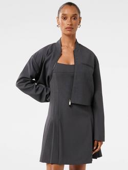 Forever New Petite Maddison Bomber Jacket, Grey Marl, Grey Marl