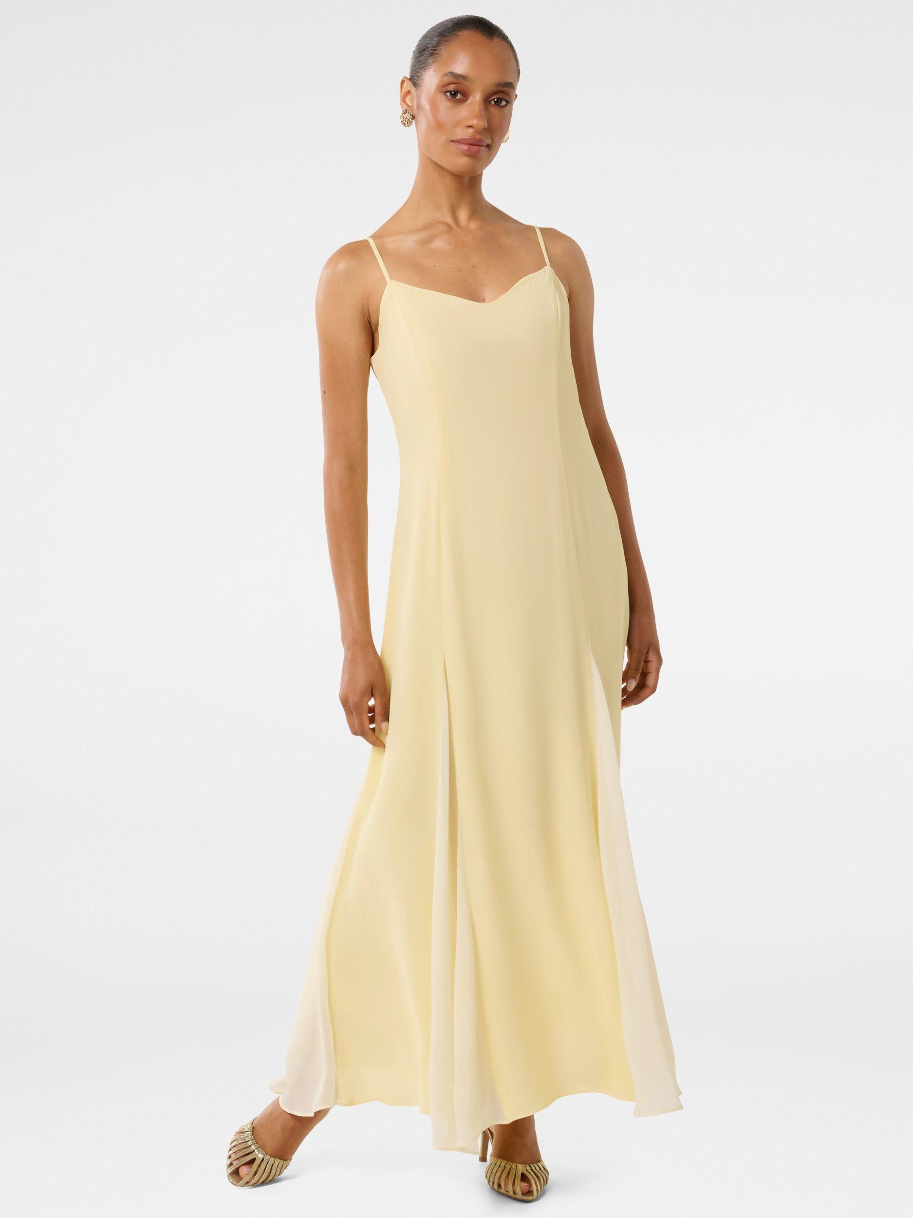 Product image 1 of 4, which shows Forever New Dahlia Godet Maxi Dress, Daffodil/Cream, 4