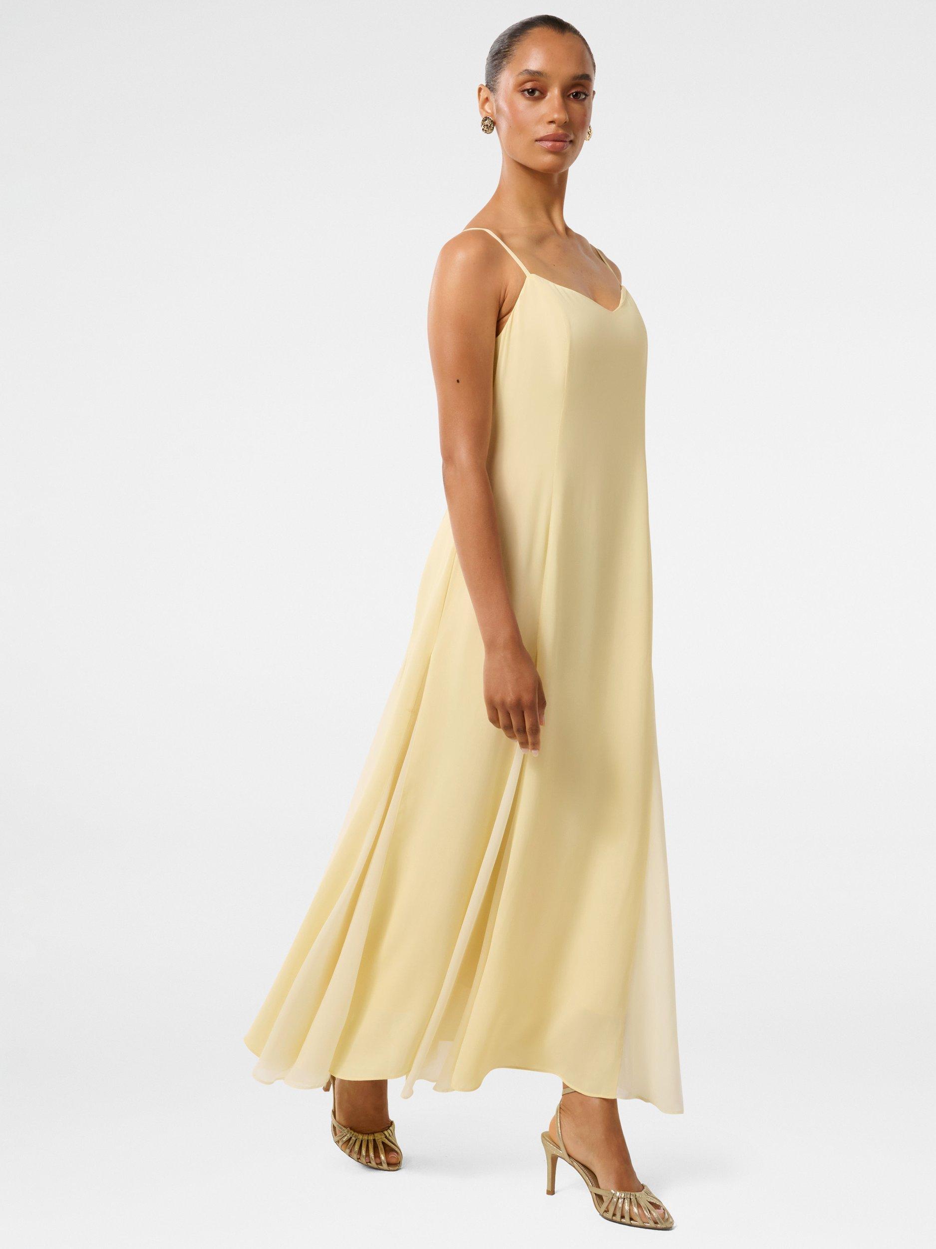 Product image 3 of 4, which shows Forever New Dahlia Godet Maxi Dress, Daffodil/Cream, 4