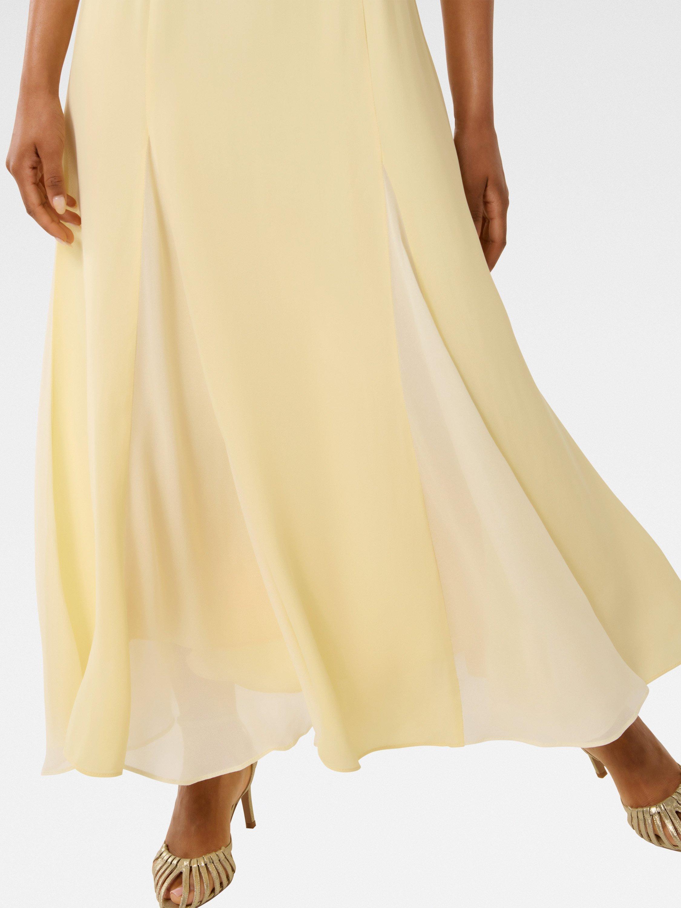Product image 4 of 4, which shows Forever New Dahlia Godet Maxi Dress, Daffodil/Cream, 4