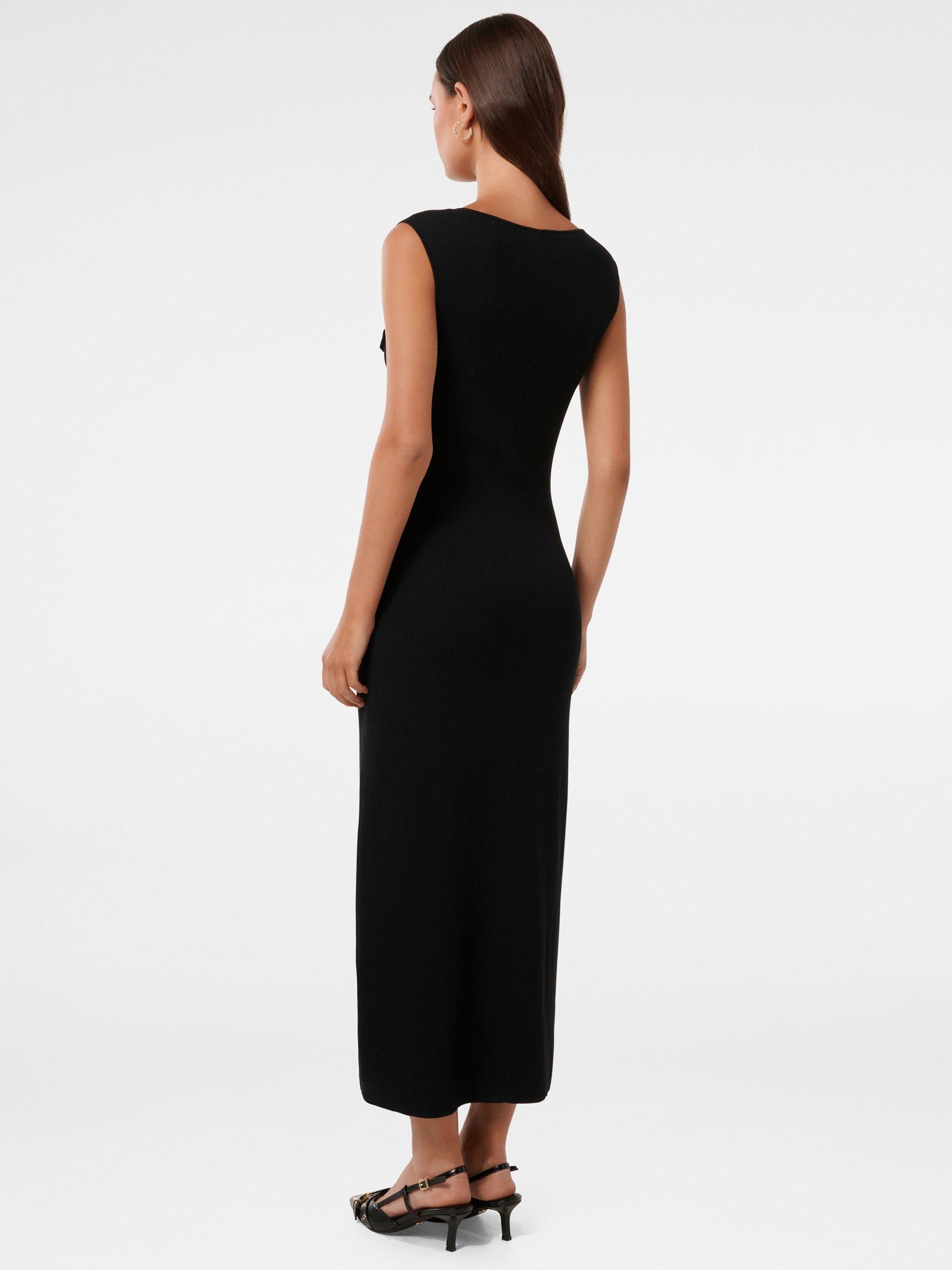 Product image 2 of 4, which shows Forever New Harriet Zip Midi Dress, Black, 4