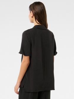 Forever New Betsy Cupro Shirt, Black - view 2, Black