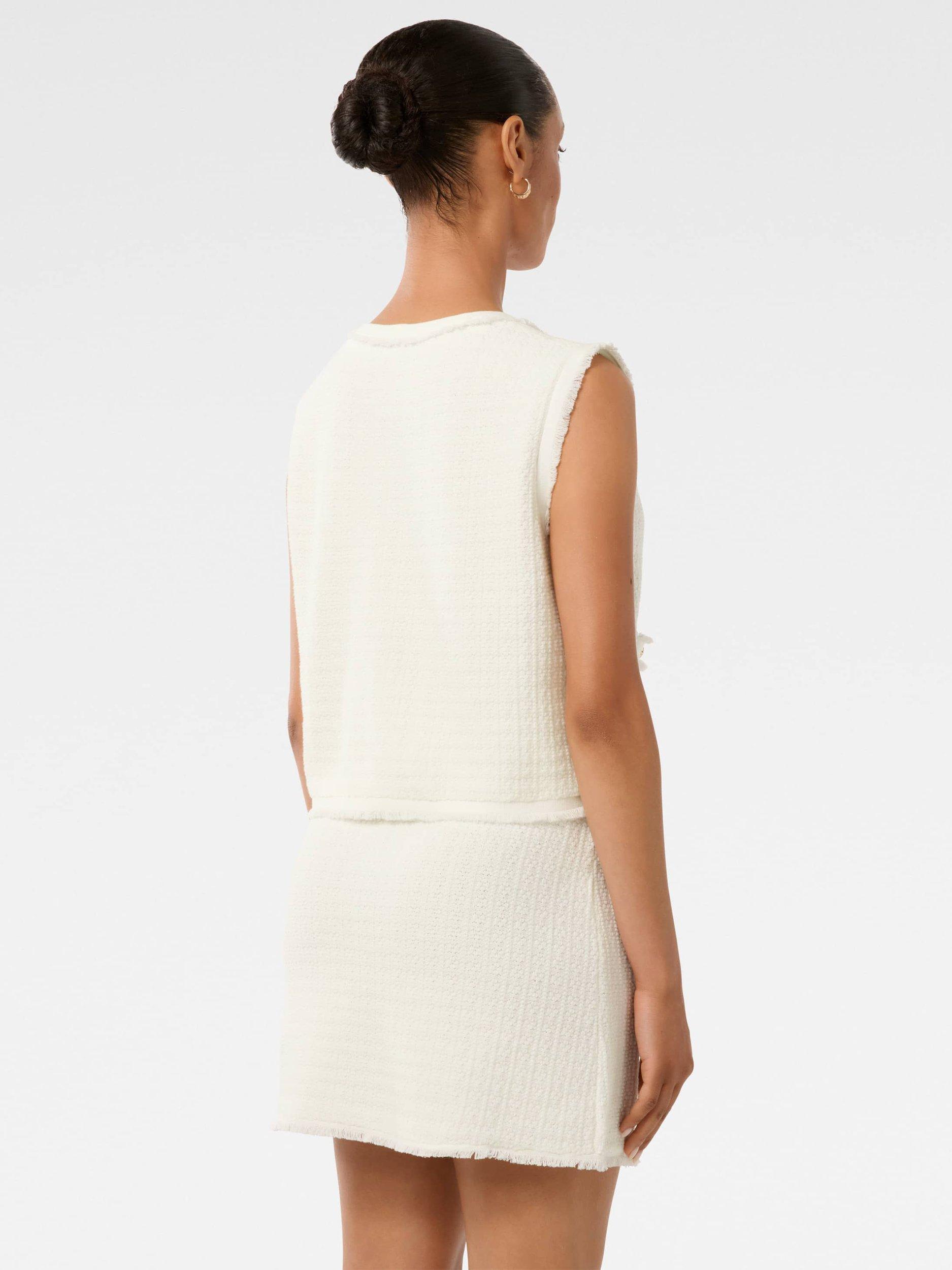 Product image 2 of 5, which shows Forever New Petite Faith Boucle Top, Cream, L