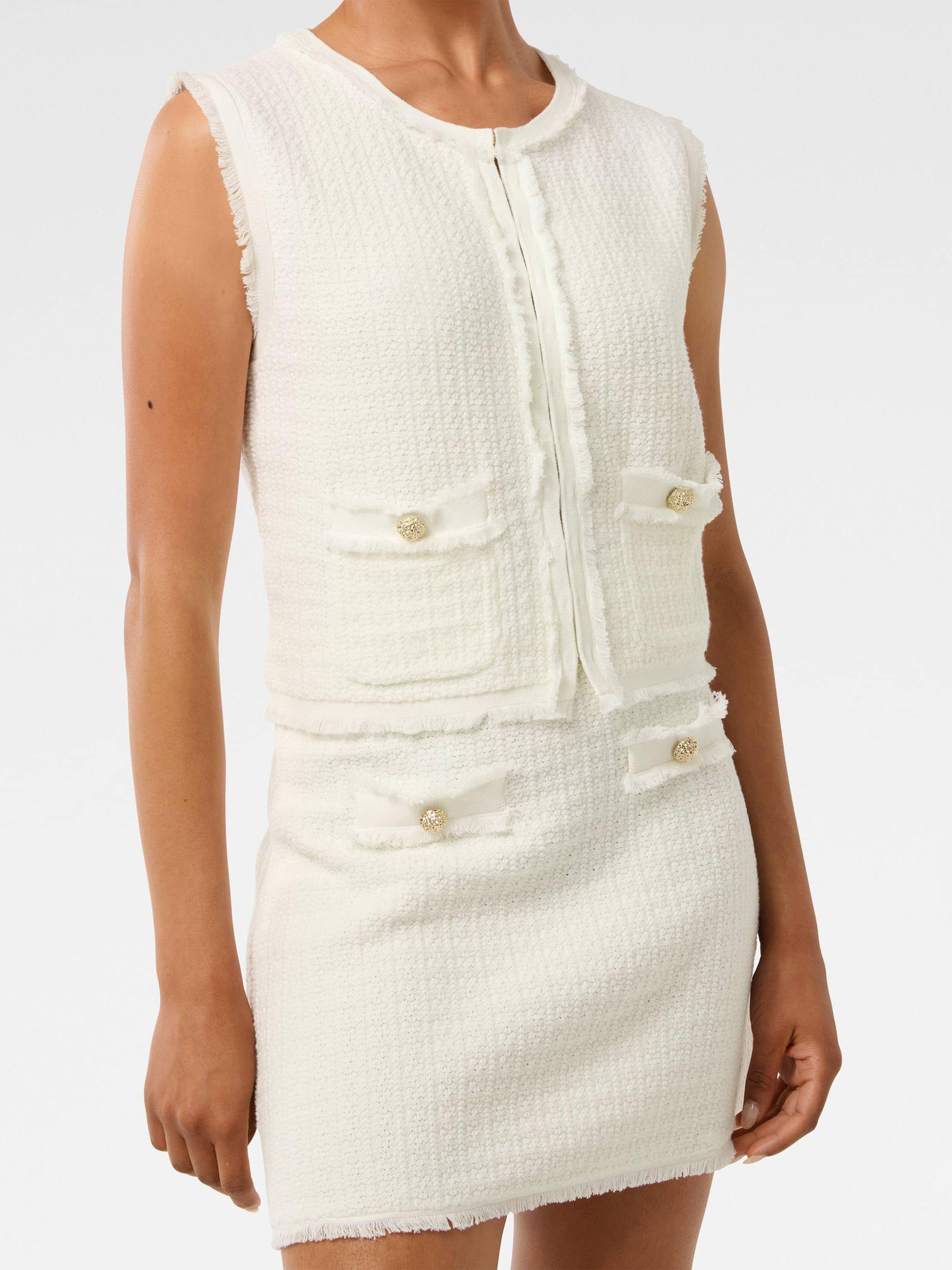 Product image 4 of 5, which shows Forever New Petite Faith Boucle Top, Cream, L