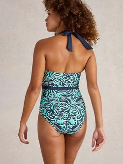 White Stuff Valley Swimsuit, Blue/Multi - view 2, Blue/Multi