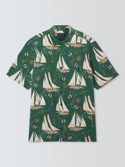 Ralph Lauren Big & Tall Printed Short Sleeve Cotton Shirt, 6794 Helms Anchors