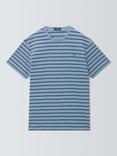 Polo Ralph Lauren Big & Tall Cotton Regular Fit Short Sleeve Stripe T-Shirt, Channel blue