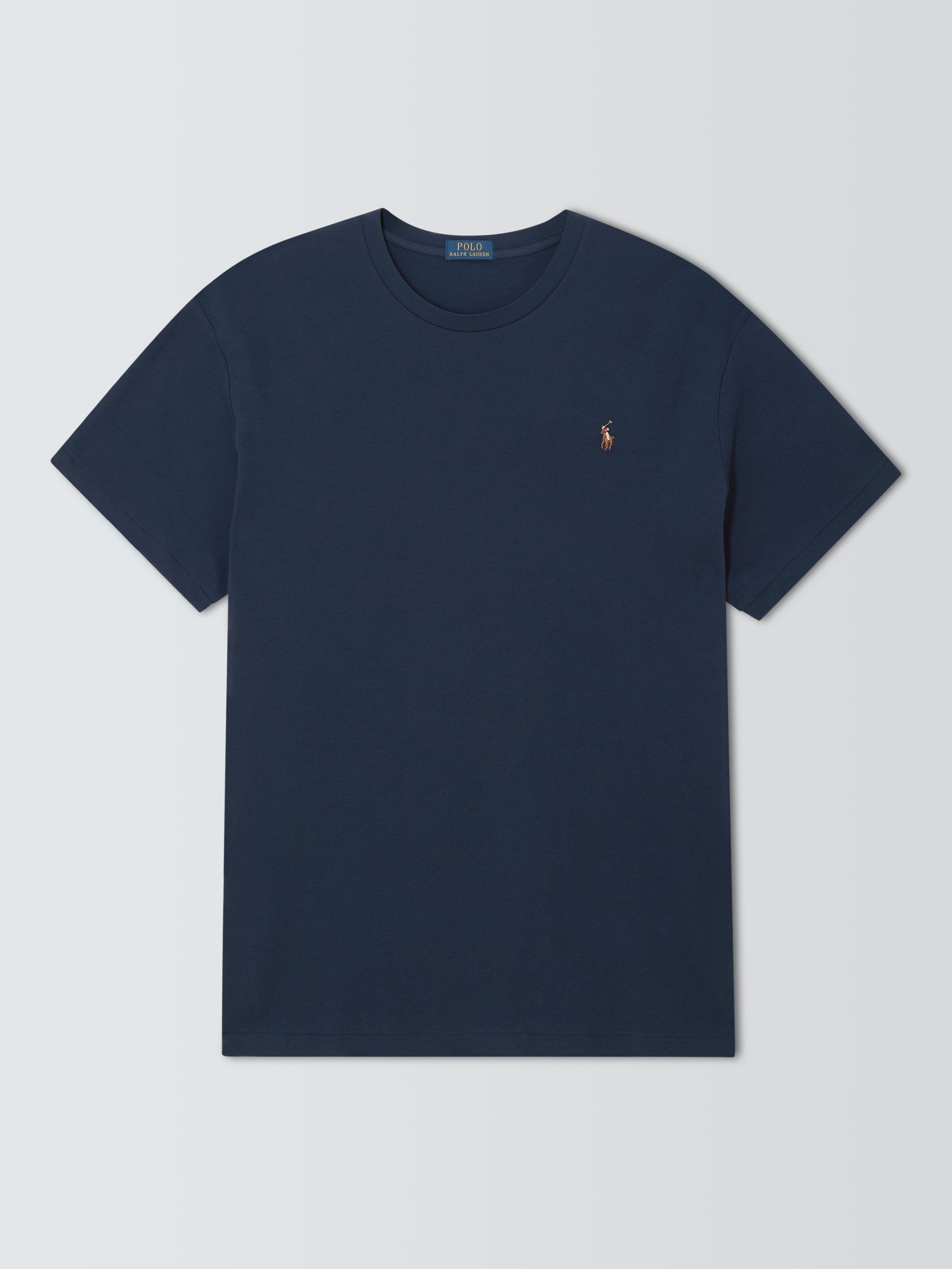 Product image 1 of 1, which shows Polo Ralph Lauren Big & Tall Interlock Cotton Regular Fit Logo T-Shirt, Refined Navy, 1XB