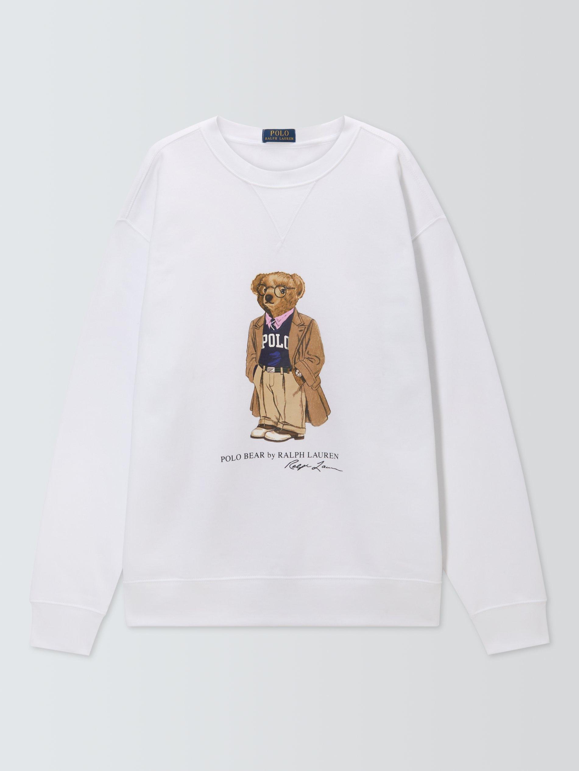 Product image 1 of 1, which shows Ralph Lauren Big & Tall Heritage Bear Sweatshirt, Pf25 White Hrtg Bear, 1XB