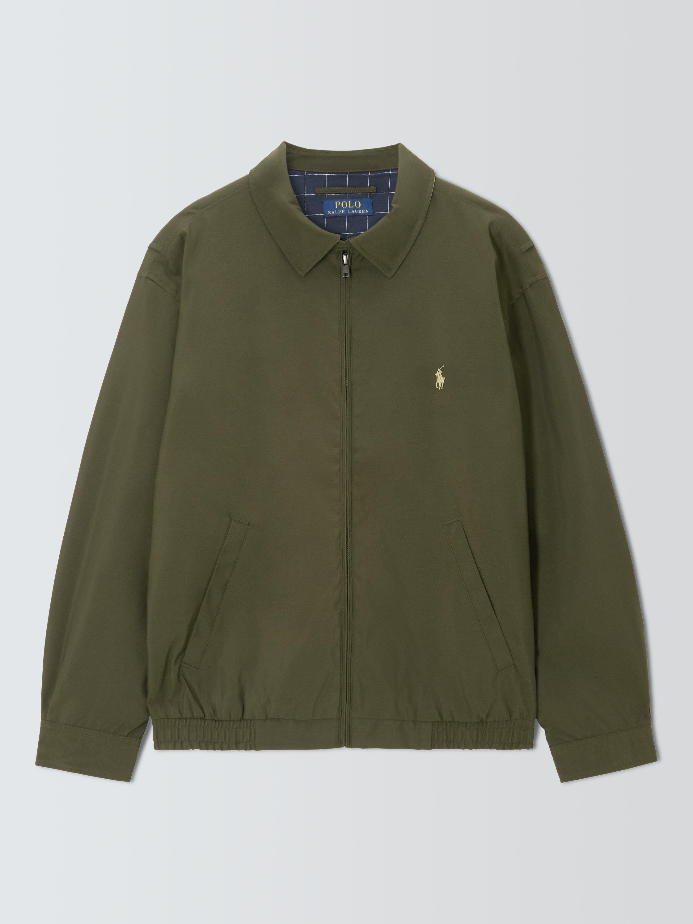 Product image 1 of 1, which shows Polo Ralph Lauren Big & Tall Water-Repellent Lined Windbreaker Jacket, Company Olive, 1XB