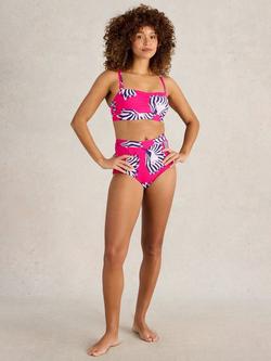 White Stuff Suki Bikini Top, Pink/Multi, Pink/Multi