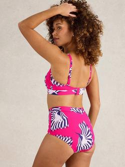 White Stuff Suki Bikini Top, Pink/Multi - view 2, Pink/Multi