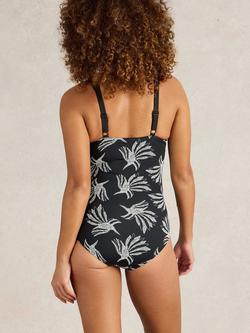 White Stuff Splash Swimsuit, Black/Multi - view 2, Black/Multi