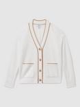 Reiss Kids' Juni Wool Cashmere V-Neck Cardigan