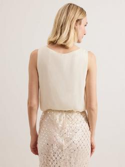 Phase Eight Daya Pure Silk Cami Top, Cream - view 2, Cream
