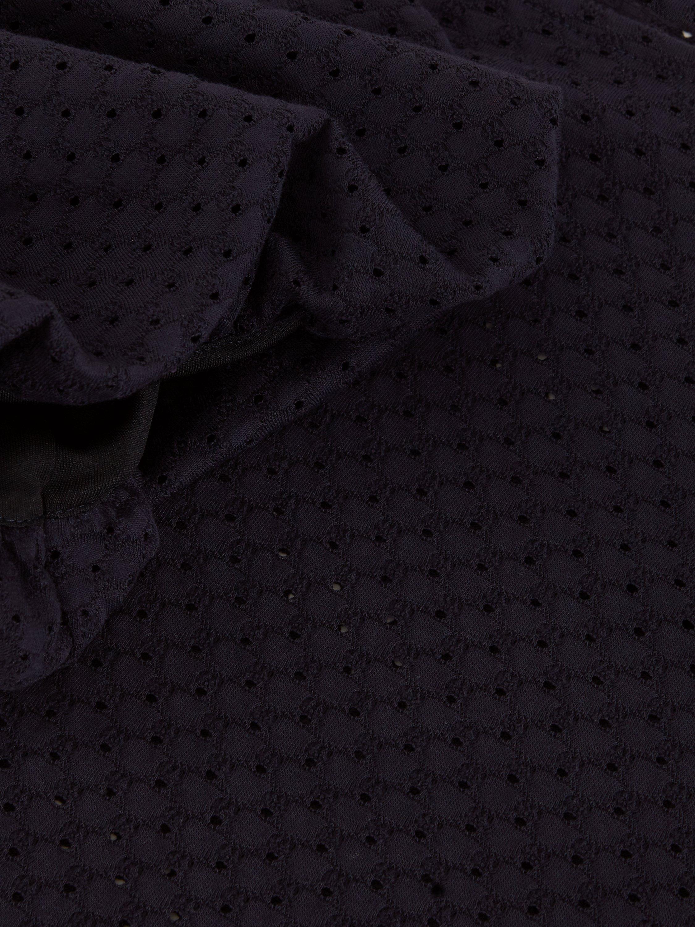 Product image 6 of 8, which shows Phase Eight Lani Broderie Top, Navy, 8