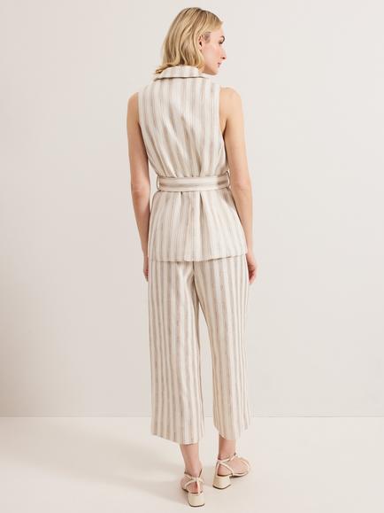 Phase Eight Tabitha Stripe Trousers, Ivory - view 2, Ivory
