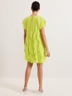 Phase Eight Claudette Mini Dress, Lime - view 2, Lime