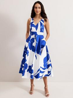Phase Eight Delicia Floral Dress, Cobalt, Cobalt