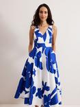 Phase Eight Delicia Floral Dress, Cobalt