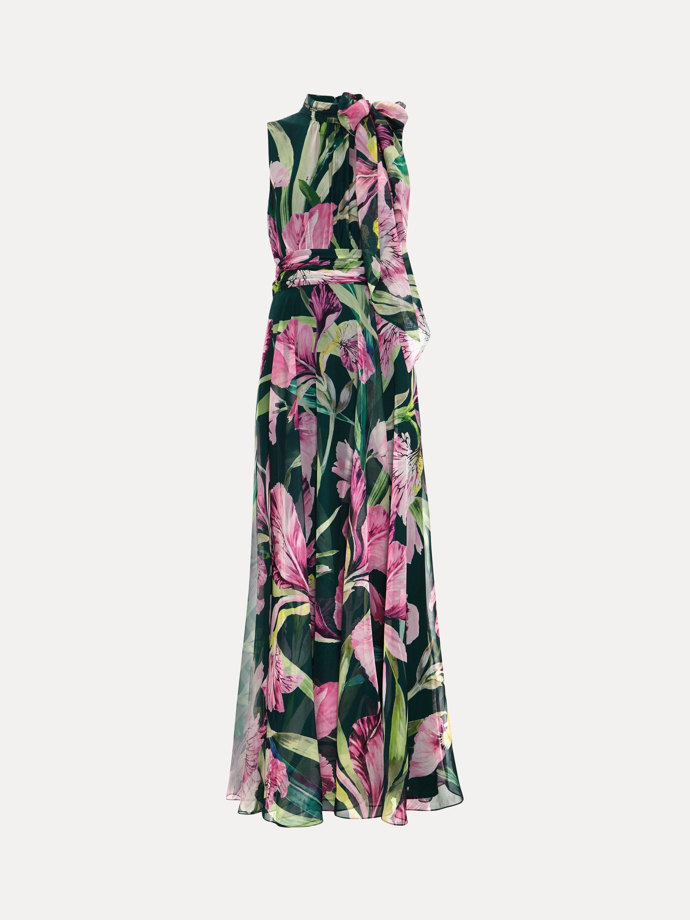 Product image 5 of 9, which shows Phase Eight Lucinda Sleeveless Floral Dress, Multi, 8