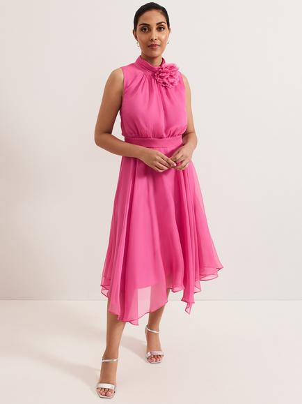 Phase Eight Sleeveless Petite Lucinda Dress, Pink