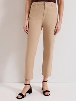 Phase Eight Cotton Denim Lindsey Jeans, Camel