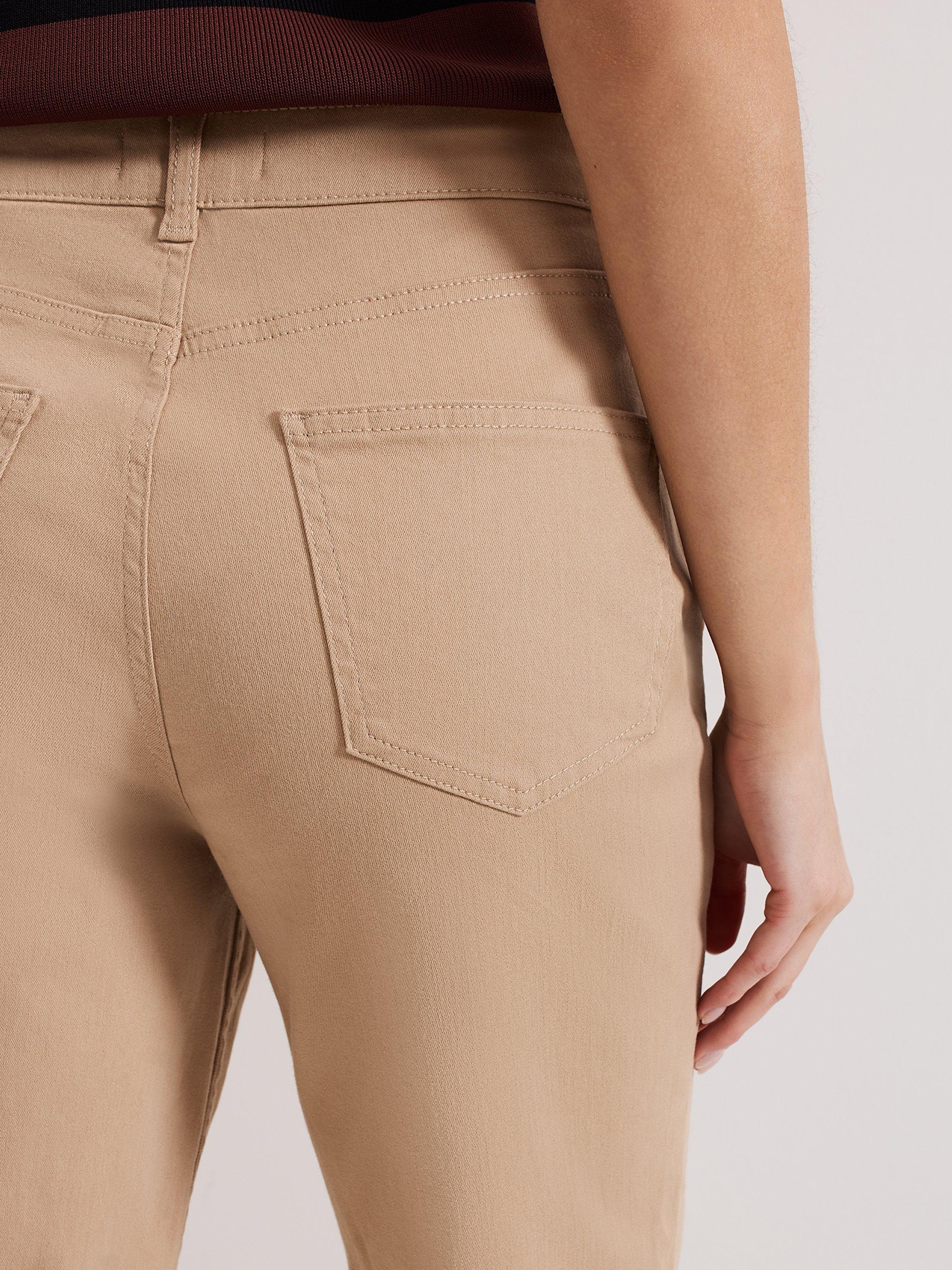 Product image 8 of 8, which shows Phase Eight Cotton Denim Lindsey Jeans, Camel, 8