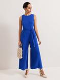 Phase Eight Marta Shirred Back Wide Leg Jumpsuit, Blue