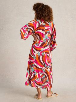 White Stuff Cleo Kimono, Pink/Multi - view 2, Pink/Multi