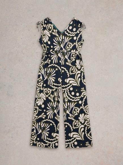 White Stuff Freya Jumpsuit, Navy/Multi - view 2, Navy/Multi