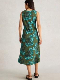 White Stuff Heidi Midi Beach Dress, Green/Multi - view 2, Green/Multi