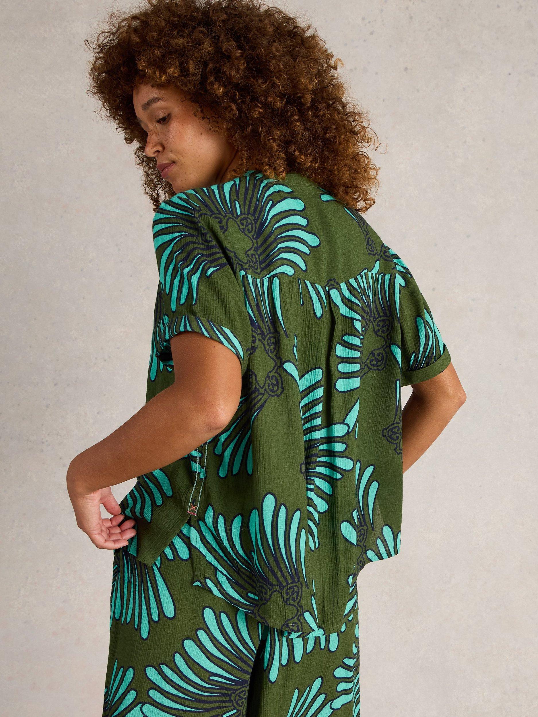 Product image 2 of 6, which shows White Stuff Sloane Shirt, Green/Multi, XXS