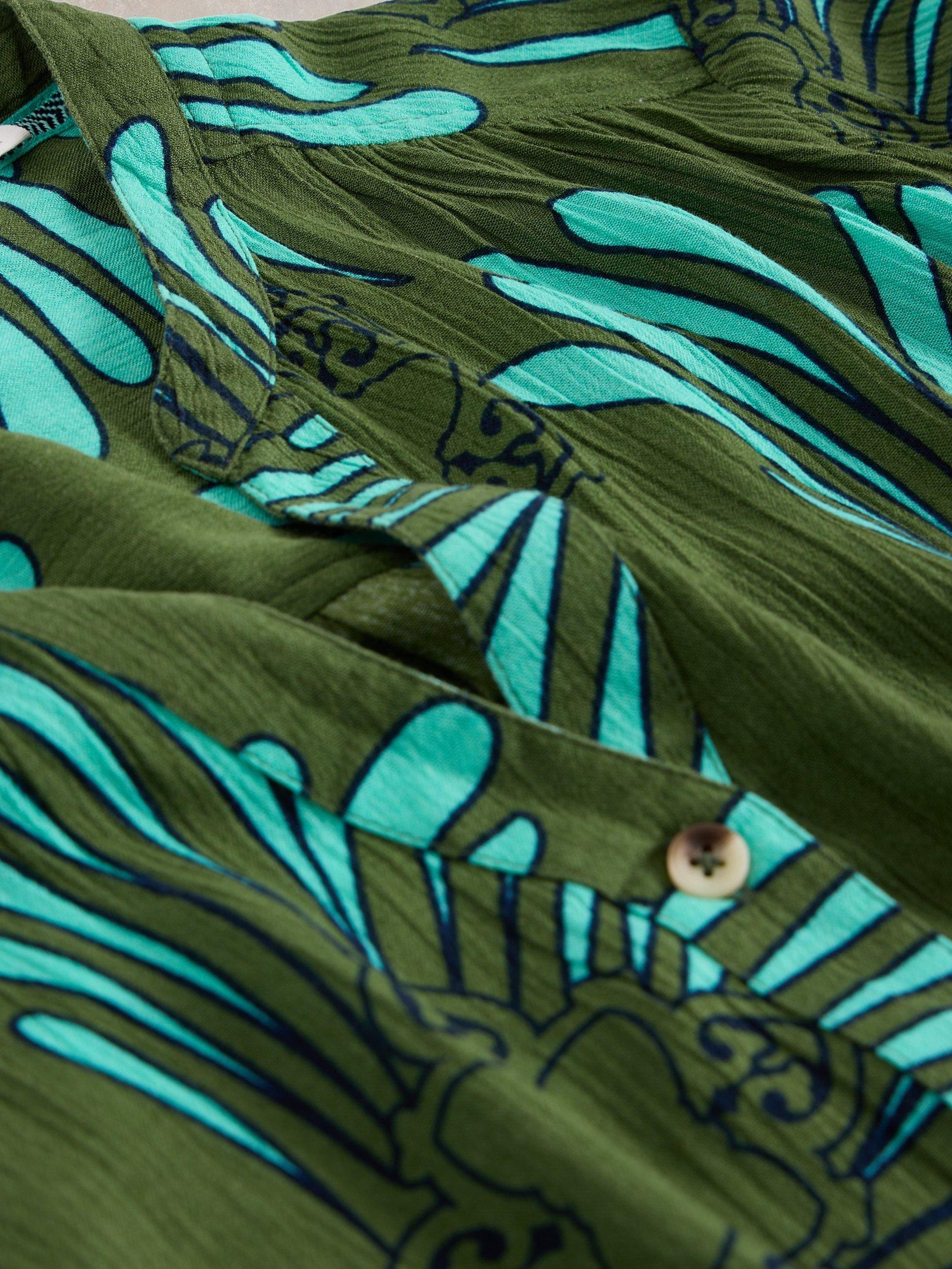 Product image 6 of 6, which shows White Stuff Sloane Shirt, Green/Multi, XXS
