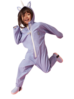 Roarsome Kids' Sparkle Waterproof Puddle Suit, Lilac