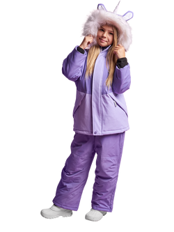 Roarsome Kids' Sparkle Waterproof Ski Jacket, Purple/Lilac, Purple/Lilac