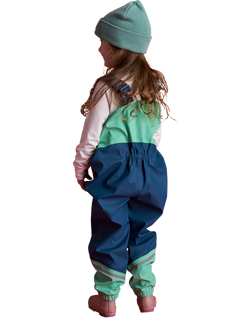 Roarsome Kids' Spike Waterproof Trousers, Green/Blue - view 2, Green/Blue