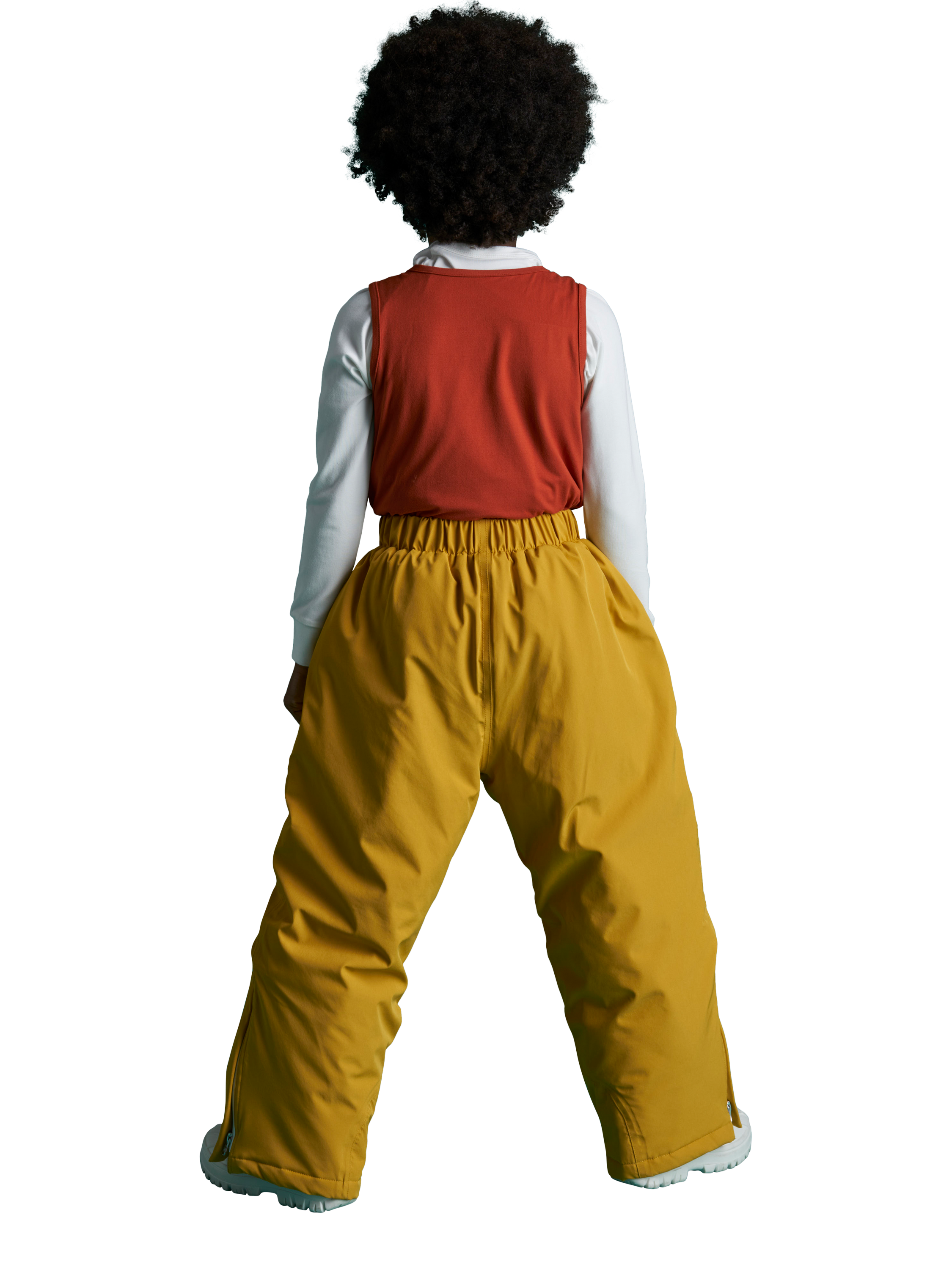 Product image 2 of 6, which shows Roarsome Kids' Cub Waterproof Ski Salopettes, Yellow/Orange, 5-6 years