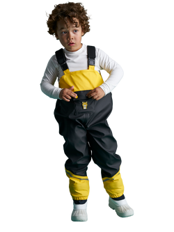 Roarsome Kids' Dash Waterproof Trousers, Yellow/Black, Yellow/Black
