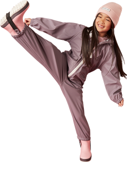 Roarsome Kids' Hop Waterproof Puddle Suit, Purple, Purple