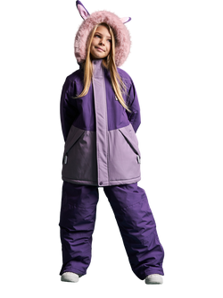 Roarsome Kids' Hop Waterproof Ski Jacket, Purple/Pink, Purple/Pink