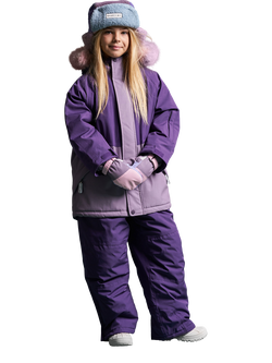 Roarsome Kids' Hop Waterproof Ski Jacket, Purple/Pink - view 2, Purple/Pink