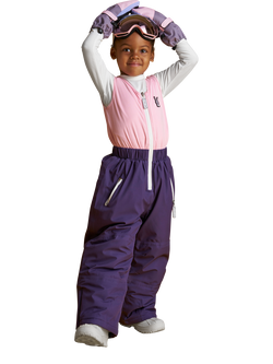Roarsome Kids' Hop Waterproof Ski Salopettes, Purple/Pink, Purple/Pink