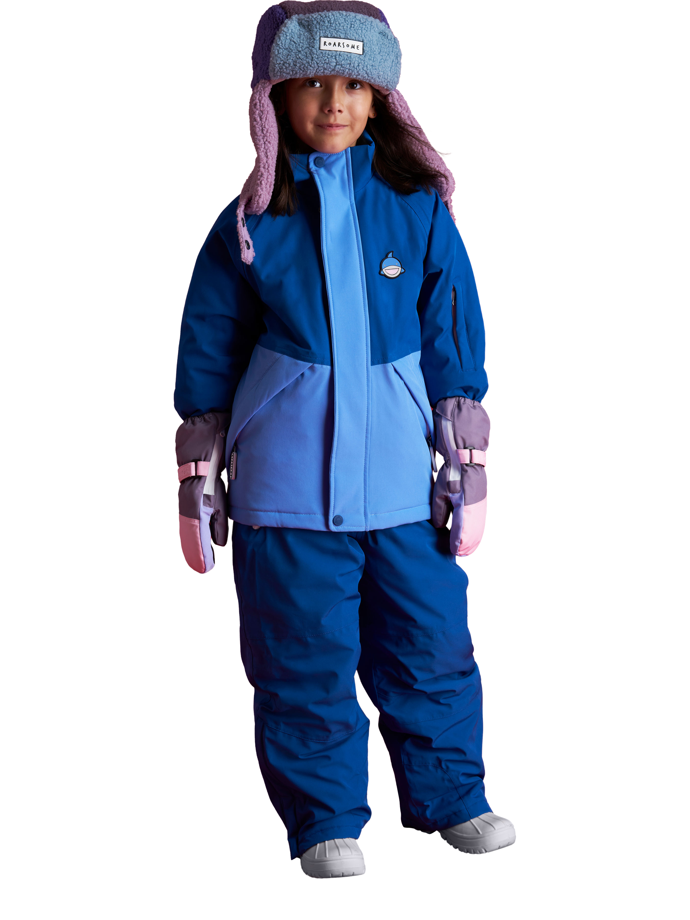 Product image 2 of 3, which shows Roarsome Kids' Reef Waterproof Ski Jacket, Blue, 2-3 years