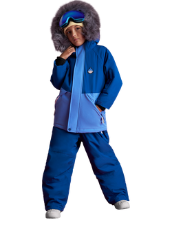 Roarsome Kids' Reef Waterproof Ski Salopettes, Blue - view 2, Blue