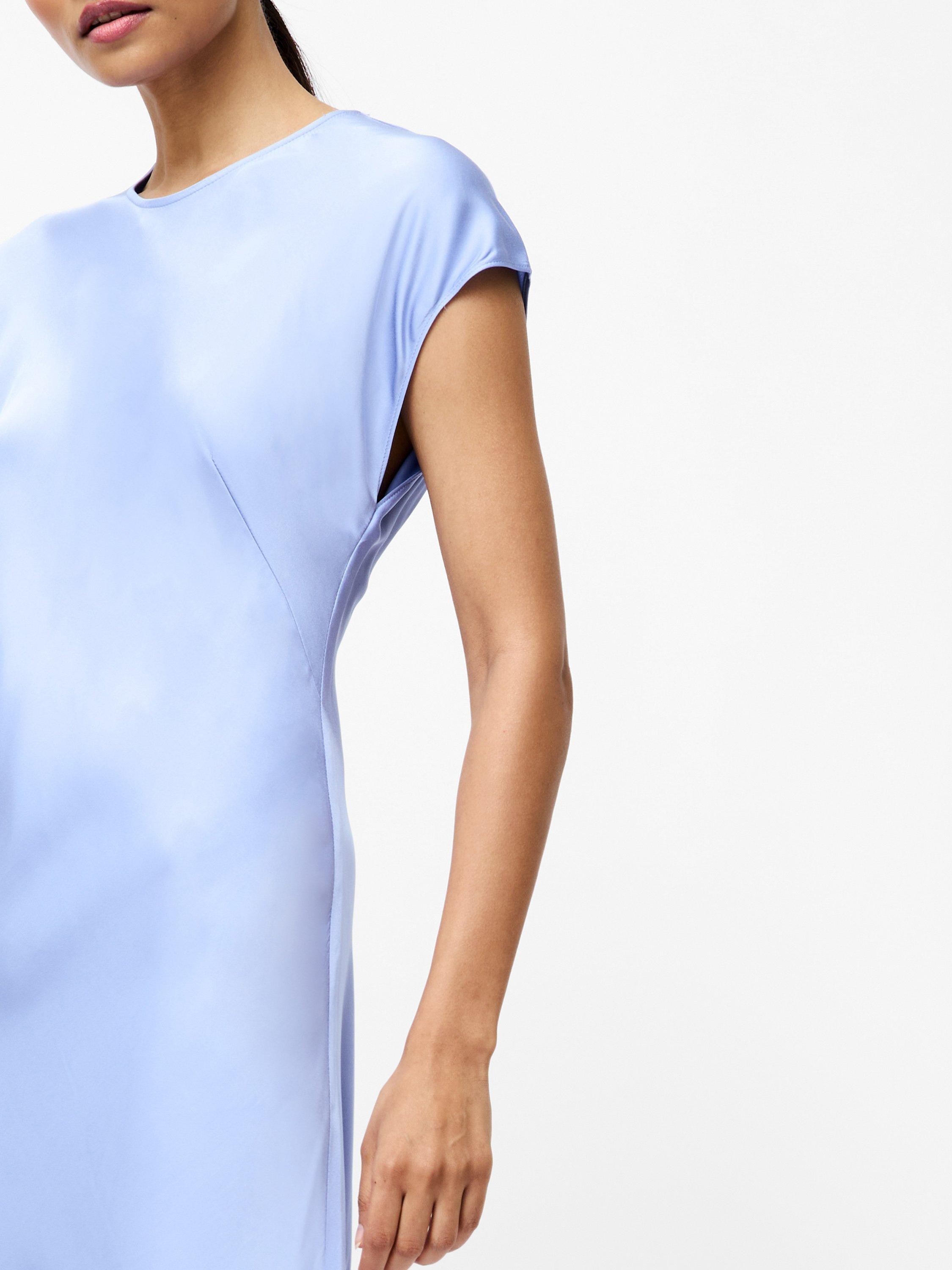 Product image 3 of 5, which shows French Connection Ennis Satin Column Maxi Dress, Pale Iris, XS