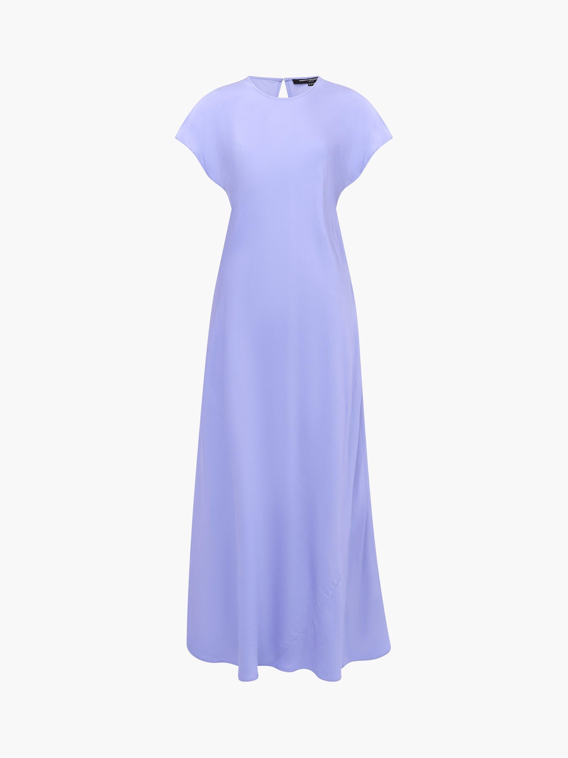 Product image 5 of 5, which shows French Connection Ennis Satin Column Maxi Dress, Pale Iris, XS